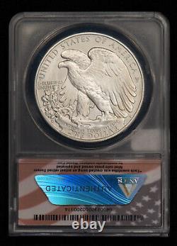 1985 1 oz Silver American Eagle Daniel Carr Overstruck ANACS MS 69 X5406