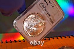 1986 $1 American Silver Eaglengc Ms 69 Starvery Rare Low Pop 79! Wow