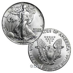 1986 $1 American Silver Eagles BU In US Mint Gift Box