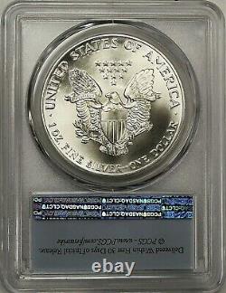 1986 $1 Silver Eagle PCGS MS70 First Strike Flag Label