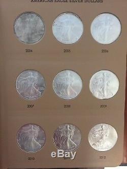1986-2017 1oz Silver American Eagle 32-Coin Set BU (Dansco Album) Most BU cond