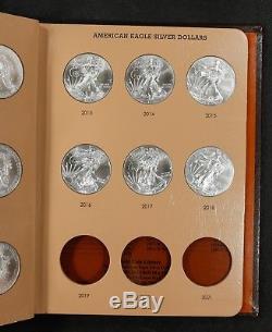 1986 2018 American Eagle Silver Dollar Complete Set Brilliant White Gem Coins