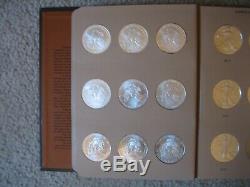 1986 2019 $1 American Silver Eagle 34 Coin Complete BU Set Dansco with Slipcase