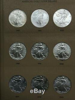 1986-2020 $1 American Silver Eagle 35 Coin Set incl. KEY 1996 in Dansco album