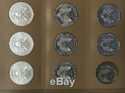 1986-2020 $1 American Silver Eagle 35 Coin Set incl. KEY 1996 in Dansco album