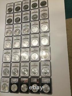 1986-2020 Complete American Silver Eagle 35 Coin Set NGC MS69
