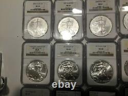 1986-2020 Complete American Silver Eagle 35 Coin Set NGC MS69