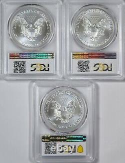 1986-2021 American Silver Eagles Complete 36-Coin Set Each Graded PCGS MS69
