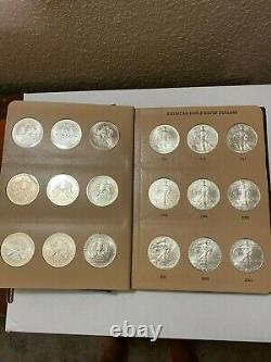1986-2021 Silver Eagle Set Complete 36 Coins In Dansco Album