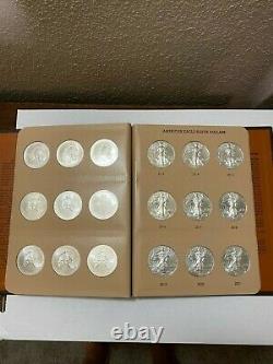 1986-2021 Silver Eagle Set Complete 36 Coins In Dansco Album