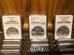 1986-2022 140 Coin Complete Set Silver American Eagles PF/MS NGC, room For 2023