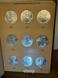 1986-2024 40-Coin American Silver Eagle Set BU (Dansco Album)