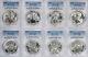 1986-2024 American Silver Eagles Complete 40 Coin Set Each Graded PCGS MS69