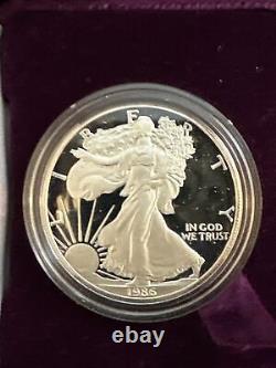 1986 S Proof Silver American Eagle OGP #ASE 1