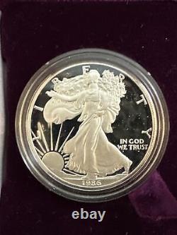 1986 S Proof Silver American Eagle OGP #ASE 1