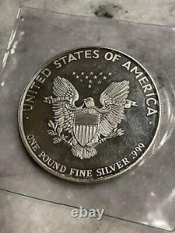 1986 Silver Eagle One Pound Proof. 999 Fine Silver Coin Serialized FIRST YEAR