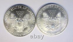 1986 and 1996 $1 American Silver Eagles 1oz. /. 999 Fine Silver Key/Semi Key Coins