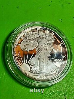 1986-s American Silver Eagle Proof 70 Dcam