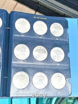 1986 thru 2021 American Silver Eagles/ 36 Coin Complete Collection / GEM BU's