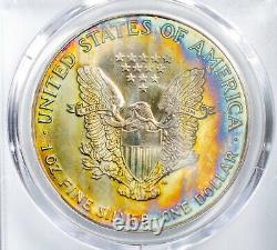 1987 $1 American Eagle Silver Dollar PCGS MS 68 Monster Toned EYE POPPING UNIQE