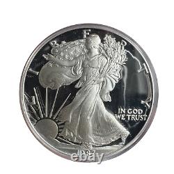 1987-S American Silver Eagle $1, PR70 DCAM Proof ICG Austin Hutto Signed