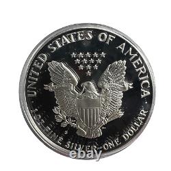 1987-S American Silver Eagle $1, PR70 DCAM Proof ICG Austin Hutto Signed