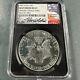 1987 Silver Eagle NGC MS69, Vickers Sig. MINT ERROR, Obv Struck Thru (82397)