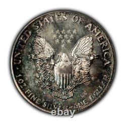 1988 $1 1 oz Silver American Eagle PQ Rainbow Toning SKU-E3361
