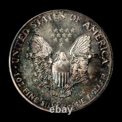 1988 $1 1 oz Silver American Eagle PQ Rainbow Toning SKU-E3361