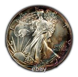 1988 1 oz Silver American Eagle PQ Rainbow Toning BU SKU-E3425