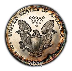 1988 1 oz Silver American Eagle PQ Rainbow Toning BU SKU-E3425