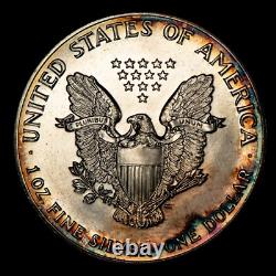 1988 1 oz Silver American Eagle PQ Rainbow Toning BU SKU-E3425