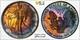 1988 American Silver Eagle Ase Pcgs Unc Detail Qc Rainbow Toned Trueview