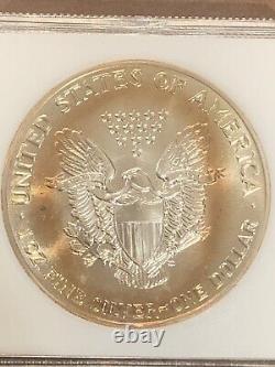 1988- American Silver Eagle- PCI- Beautiful Copper Toning Obv & Rev