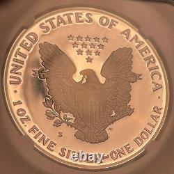 1988-S $1 American Silver Eagle Proof NGC Brown Label PF 70 Ultra Cameo