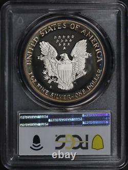 1988-S American Silver Eagle PCGS PR-67 DCAM Rainbow Toning