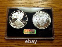 1988 Silver Eagle set 1988-S proof 1988-P BU lustrous