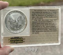 1989 American Silver Eagle Photo-Certified Coin Institute PCI RARE Holder