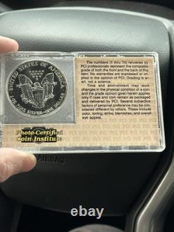 1989 American Silver Eagle Photo-Certified Coin Institute PCI RARE Holder