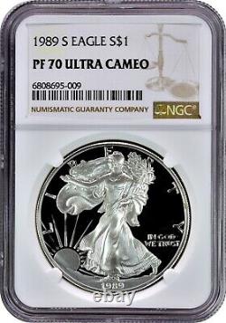 1989-S American Silver Eagle $1 NGC Proof PF70 UC Ultra Cameo