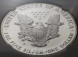 1989 S American Silver Eagle PF 70 Ultra Cameo. 999 Fine Silver Brown Label