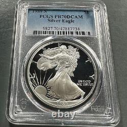 1989-S PROOF Silver Eagle PCGS PF70 DCAM (80626)