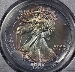 1990 $1 Silver American Eagle PCGS MS 67 Toned