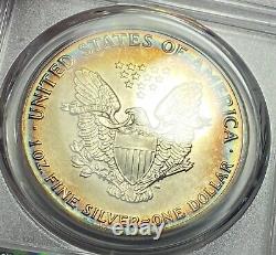 1990 $1 Silver American Eagle PCGS MS 67 Toned