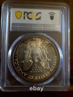 1990 MS68 American Silver Eagle Pcgs Graded Crescent Toned