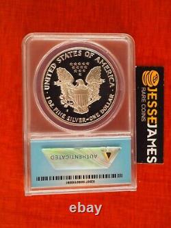 1990 S Proof Silver Eagle Anacs Pr70 Dcam Blue Label