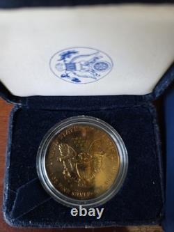1991 PROOF AMERICAN SILVER EAGLE. Rainbow Toned! Beautiful