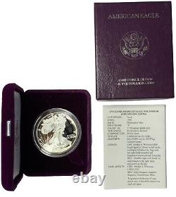 1993 1 oz Proof Silver Eagle with OGP & COA ACTUAL COIN