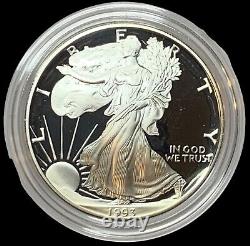 1993 1 oz Proof Silver Eagle with OGP & COA ACTUAL COIN