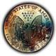 1993 1 oz Silver American Eagle PQ Rainbow Toning BU SKU-E3459